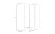 Kleiderschrank Econobox2, Mauvelle Eiche-Nachbildung, 177,5 cm