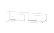 Schrankaufsatz Econobox2, Mauvelle Eiche-Nachbildung, 177,5 cm