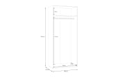 Kleiderschrank Econobox2, weiß, 88,9 cm
