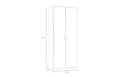 Kleiderschrank Econobox2, Mauvelle Eiche-Nachbildung, 88,9 cm
