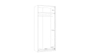 Kleiderschrank Econobox2, Mauvelle Eiche-Nachbildung, 88,9 cm