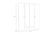 Kleiderschrank Econobox2, weiß, 177,5 cm