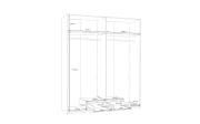 Kleiderschrank Econobox2, weiß, 177,5 cm