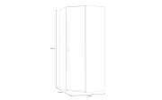 Eckkleiderschrank Econobox2, Mauvelle Eiche-Nachbildung, 89,5 cm