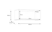 Schrankaufsatz Econobox2, weiß, 88,9 cm