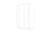 Eckkleiderschrank Econobox2, Mauvelle Eiche-Nachbildung, 116,8 cm