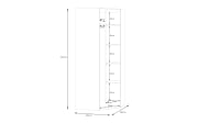Eckkleiderschrank Econobox2, weiß, 89,5 cm