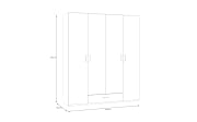 Kleiderschrank Econobox2, weiß, 177,5 cm