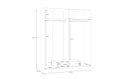 Kleiderschrank Econobox2, weiß, 177,5 cm