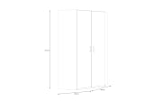 Eckkleiderschrank Econobox2, weiß, 116,8 cm
