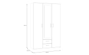Kleiderschrank Econobox2, weiß, 133,2 cm