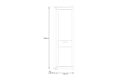 Garderobenschrank Baccio, Artisan Eiche-Nachbildung/weiß