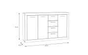 Sideboard Baccio, Artisan Eiche-Nachbildung/weiß, 152,6 cm