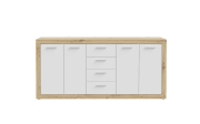 Sideboard Baccio, Artisan Eiche-Nachbildung/weiß, 197,1 cm