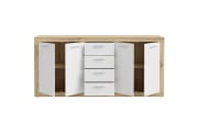 Sideboard Baccio, Artisan Eiche-Nachbildung/weiß, 197,1 cm