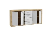 Sideboard Baccio, Artisan Eiche-Nachbildung/weiß, 197,1 cm