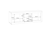TV-Board Baccio, Artisan Eiche-Nachbildung/weiß