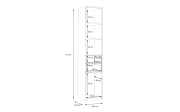 Regal Smart Room, Eiche-Nachbildung/weiß, 44,4 cm