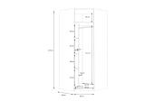 Eckkleiderschrank Smart Room, Eiche-Nachbildung/weiß, 