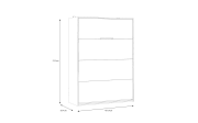 Multifunktionsbett Smart Room, Eiche-Nachbildung/weiß, 157,4 x 215 cm