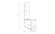 Multifunktionales Regal Smart Room, Eiche-Nachbildung/weiß