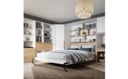 Multifunktionsbett Smart Room, Eiche-Nachbildung/weiß, 177,4 x 215 cm
