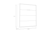 Multifunktionsbett Smart Room, Eiche-Nachbildung/weiß, 177,4 x 215 cm