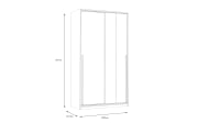 Kleiderschrank Smart Room, Eiche-Nachbildung/weiß
