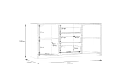 Kommode Smart Room, Eiche-Nachbildung/weiß