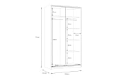 Kleiderschrank Smart Room, Eiche-Nachbildung/weiß