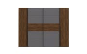 Kleiderschrank Narago, Walnuss-Nachbildung/grau