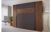 Kleiderschrank Narago, Walnuss-Nachbildung/grau