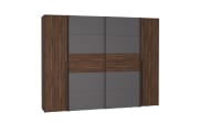 Kleiderschrank Narago, Walnuss-Nachbildung/grau