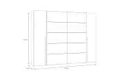 Kleiderschrank Narago, Mauvelle Eiche-Nachbildung/salbeifarbig, 270,3 x 210,5 cm