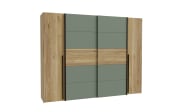 Kleiderschrank Narago, Mauvelle Eiche-Nachbildung/salbeifarbig, 270,3 x 210,5 cm
