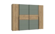 Kleiderschrank Narago, Mauvelle Eiche-Nachbildung/salbeifarbig, 270,3 x 210,5 cm