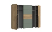 Kleiderschrank Narago, Mauvelle Eiche-Nachbildung/salbeifarbig, 270,3 x 210,5 cm