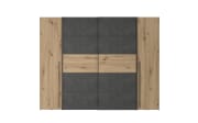Kleiderschrank Narago, Artisan Eiche-Nachbildung/dunkelgrau, 270,3 x 210,5 cm