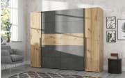 Kleiderschrank Narago, Artisan Eiche-Nachbildung/dunkelgrau, 270,3 x 210,5 cm