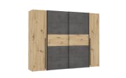 Kleiderschrank Narago, Artisan Eiche-Nachbildung/dunkelgrau, 270,3 x 210,5 cm