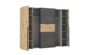 Kleiderschrank Narago, Artisan Eiche-Nachbildung/dunkelgrau, 270,3 x 210,5 cm
