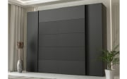 Kleiderschrank Narago, schwarz/weiß, 270,3 x 210,5 cm