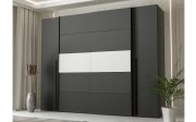 Kleiderschrank Narago, schwarz/weiß, 270,3 x 210,5 cm