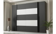 Kleiderschrank Narago, schwarz/weiß, 270,3 x 210,5 cm