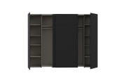 Kleiderschrank Narago, schwarz/weiß, 270,3 x 210,5 cm