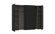 Kleiderschrank Narago, schwarz/weiß, 270,3 x 210,5 cm