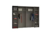 Kleiderschrank Narago, schwarz/weiß, 270,3 x 210,5 cm