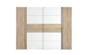 Kleiderschrank Narago, Sonoma Eiche-Nachbildung/weiß, 270,3 x 210,5 cm