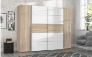 Kleiderschrank Narago, Sonoma Eiche-Nachbildung/weiß, 270,3 x 210,5 cm