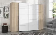Kleiderschrank Narago, Sonoma Eiche-Nachbildung/weiß, 270,3 x 210,5 cm